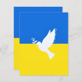steun oekraïne Kaart vredesduif-vrijheid (Voorkant / Achterkant)