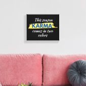Steun Oekraïne "KARMA komt in twee kleuren" Print (Insitu (Woonkamer))