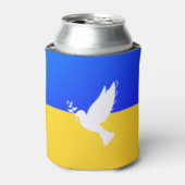 Steun Oekraïne Koelbox vredesduif - Vrijheid Blikjeskoeler (Blikje Voorkant)
