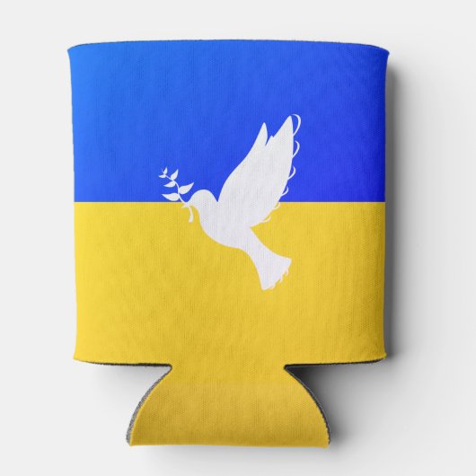 Steun Oekraïne Koelbox vredesduif - Vrijheid Blikjeskoeler (Achterkant)