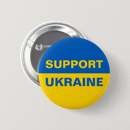 Steun Oekraïne Oekraïense vlag Ronde Button 5,7 Cm (Voorkant /achterkant)