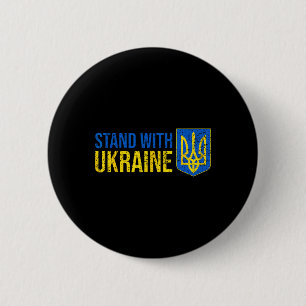 Steun Oekraine Oekraïense Vlag Wapen Ukr Ronde Button 5,7 Cm