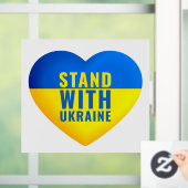 Steun Oekraïne. OEKRAÏNE steun. Raamsticker (Huis)