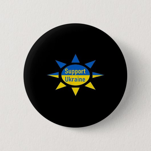 Steun Oekraïne Ronde Button 5,7 Cm (Voorkant)