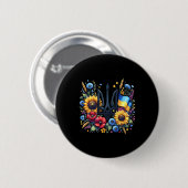 Steun Oekraine Ronde Button 5,7 Cm (Voorkant /achterkant)