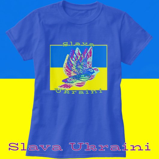 Steun Oekraïne Slava Ukraini vredesduiven T-shirt