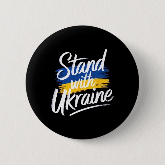 Steun Oekraine Solidariteit Vrede Oekraine Ronde Button 5,7 Cm (Voorkant)