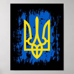 Steun Oekraïne Sta met Oekraïne Oekraïense Vlag  Poster