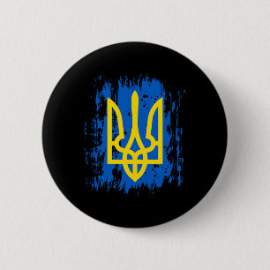 Steun Oekraïne Sta met Oekraïne Oekraïense Vlag Ronde Button 5,7 Cm