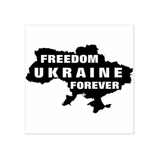 Steun Oekraïne Stamp Forever Freedom Rubberstempel (Afrduk)