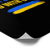 Steun Oekraïne Steun Democratie Oekraïense Vlag Poster (Hoek)
