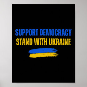 Steun Oekraïne Steun Democratie Oekraïense Vlag Poster