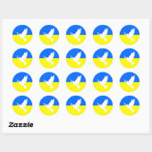Steun Oekraïne Sticker vredesduif - Vrijheid (Vel)