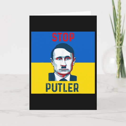 Steun Oekraine Stop Putler Kaart (Voorkant)
