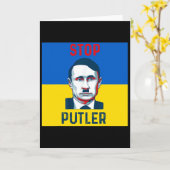 Steun Oekraine Stop Putler Kaart (Gele Bloem)
