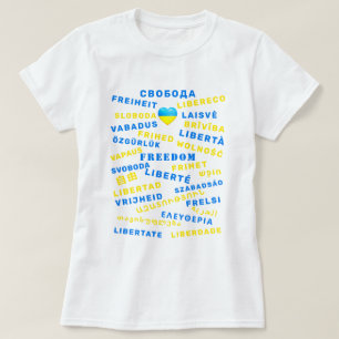 Steun Oekraïne T-shirt Freedom International Tekst