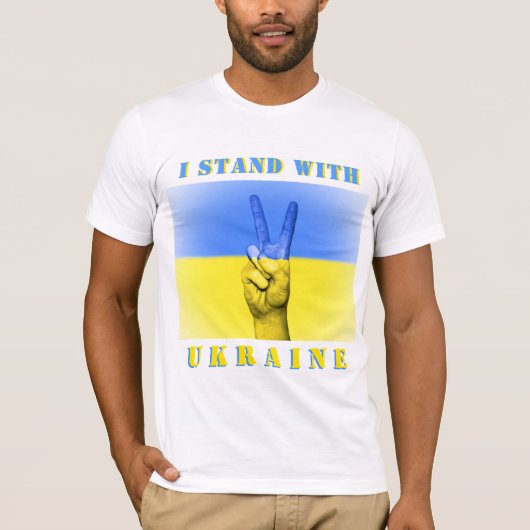 Steun Oekraïne T-shirt - Ik sta met Oekraïne (Voorkant)