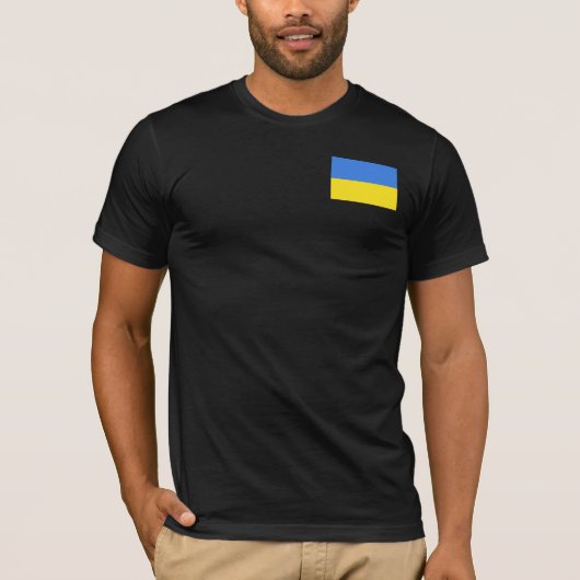 Steun Oekraïne T-shirt Oekraïense vlag - Vrijheid (Voorkant)