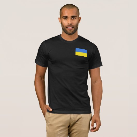 Steun Oekraïne T-shirt Oekraïense vlag - Vrijheid (Voorkant volledig)