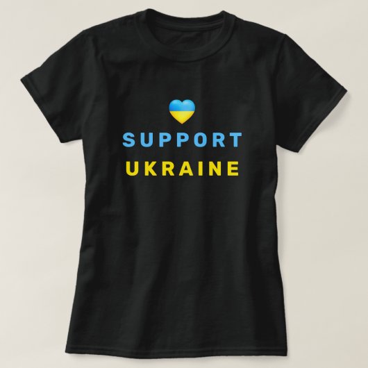 Steun Oekraïne T-shirt Oekraïense vlag Vrijheid (Design voorkant)