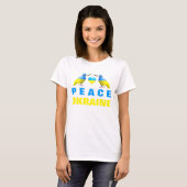 Steun Oekraïne T-shirt Peace Dove - Vrijheid (Voorkant volledig)