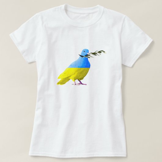 Steun Oekraïne T-shirt Peace Dove - Vrijheid (Design voorkant)