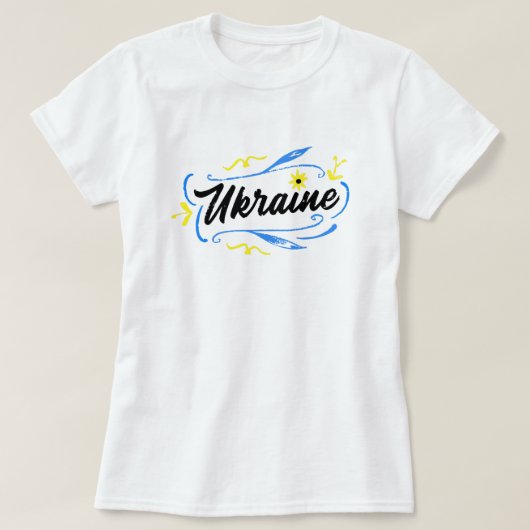 Steun Oekraïne T-shirt - Vrijheid (Design voorkant)