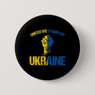 Steun Oekraïne - Verenigd Staan We Voor Oekraïne O Ronde Button 5,7 Cm