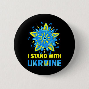 Steun Oekraine Vlag Anti-poetin Geen Oorlog Oekraï Ronde Button 5,7 Cm