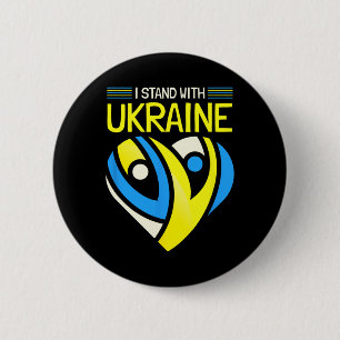 Steun Oekraine Vlag Anti-poetin Zeg Nee Tegen Oorl Ronde Button 5,7 Cm