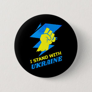 Steun Oekraine Vlag Anti-poetin Zeg Nee Tegen Oorl Ronde Button 5,7 Cm