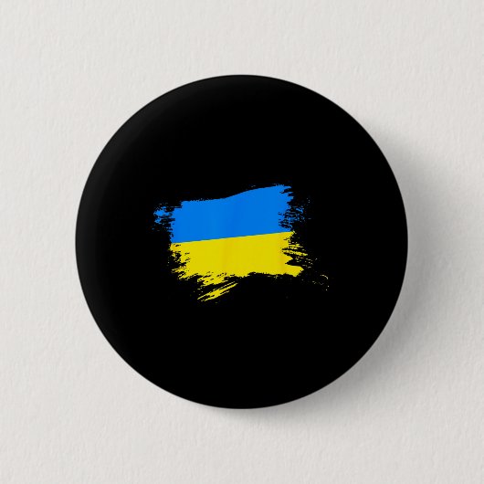 Steun Oekraïne Vlag Oekraïense Trots Hart Oekraïne Ronde Button 5,7 Cm (Voorkant)