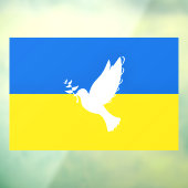 Steun Oekraïne Vlag Venster Cling Peace Dove Raamsticker (Vel 3)