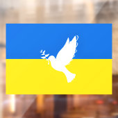 Steun Oekraïne Vlag Venster Cling Peace Dove Raamsticker (Vel 2)