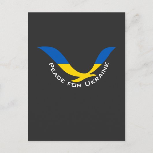 Steun Oekraïne voor vrede Briefkaart (Voorkant)