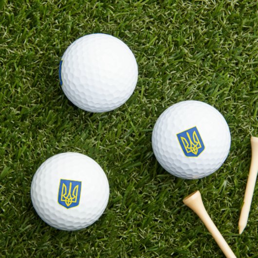 Steun Oekraïne Wapen Golfballen (Insitu Gras)