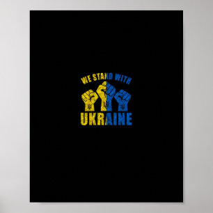Steun Oekraïne - We Staan Met Oekraïense Vlag Ontw Poster