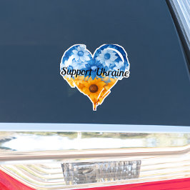 Steun Oekraïne Zonnebloem Hart Auto bumpersticker Sticker