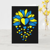 Steun Oekraïne zonnebloem hart Kaart (Gele Bloem)