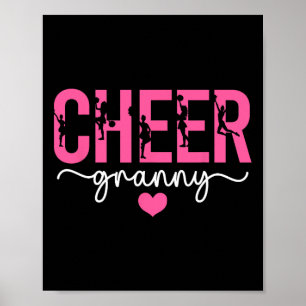 Steun Oma Cheerleader Oma Van Een Cheerleader Poster
