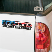 Steun onze Bumpersticker van de Troop (Op Truck)