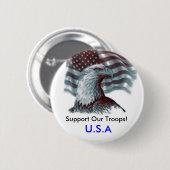 Steun onze Button van de Tropen/van de V.S. (Voorkant /achterkant)
