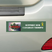Steun onze CANADIAN-troepen!-Maple Leaf Bumpersticker (Op auto)