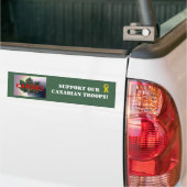 Steun onze CANADIAN-troepen!-Maple Leaf Bumpersticker (Op Truck)