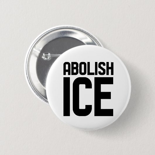 Steun onze immigrant Afschaffen IJsprotest Ronde Button 5,7 Cm (Voorkant /achterkant)
