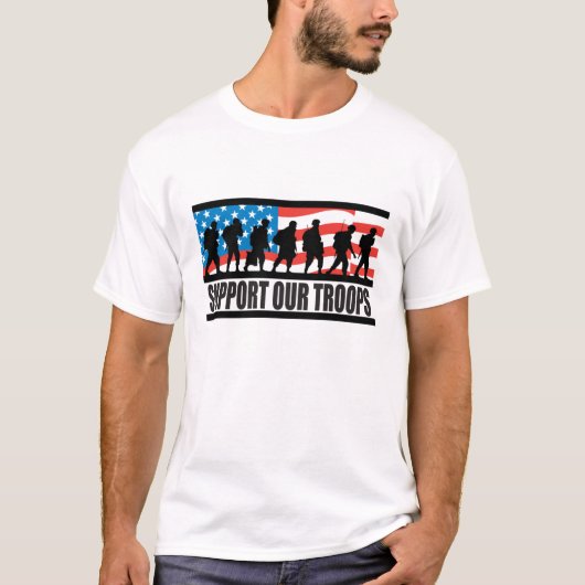 Steun onze Mannen T-Shirt van de Troop (Voorkant)