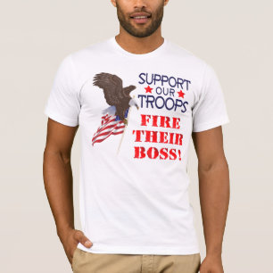 Steun onze troepen.. BRAND HUN BOSS! T-shirt