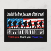Steun onze troepen briefkaart (Voorkant)