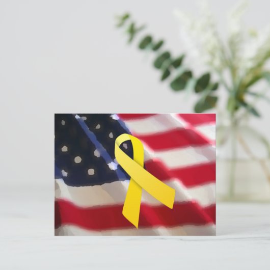 Steun onze troepen briefkaart (Staand voorkant)