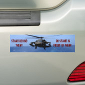 Steun onze troepen bumpersticker (Op auto)